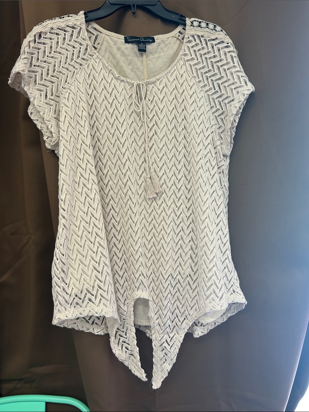 French Laundry crochet/lace blouse  1X